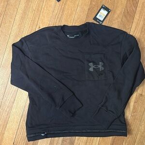 women’s under armour rival fleece mesh crew